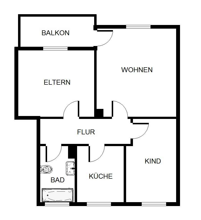 Thumbnail-Wohnung zum Mieten in Gelsenkirchen 449,00 € 66.66 m²