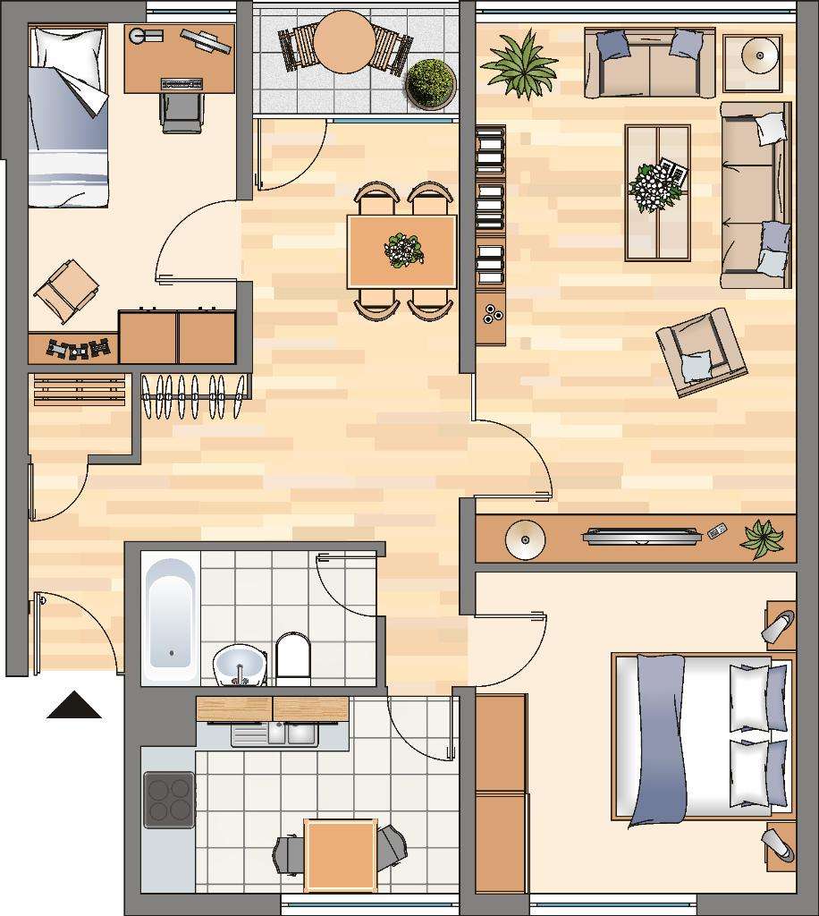 Thumbnail-Wohnung zum Mieten in Dortmund 708,00 € 87.51 m²