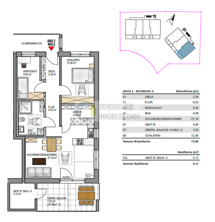 Thumbnail-Wohnung zum Kaufen in Mietingen 379.000,00 € 75.88 m²