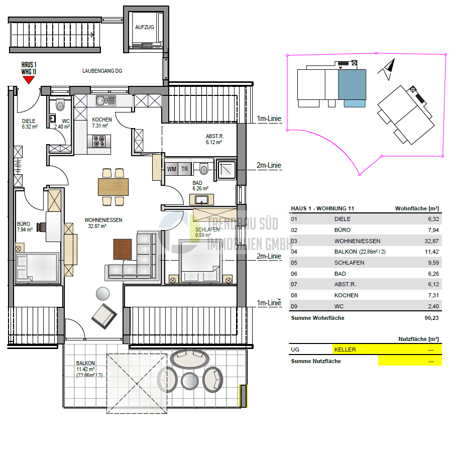 Thumbnail-Wohnung zum Kaufen in Mietingen 460.000,00 € 90.23 m²