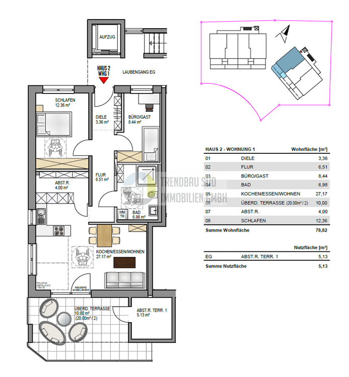 Thumbnail-Wohnung zum Kaufen in Mietingen 386.500,00 € 79.82 m²
