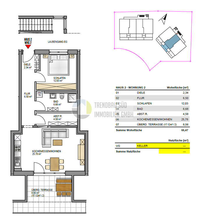 Thumbnail-Wohnung zum Kaufen in Mietingen 326.000,00 € 66.47 m²