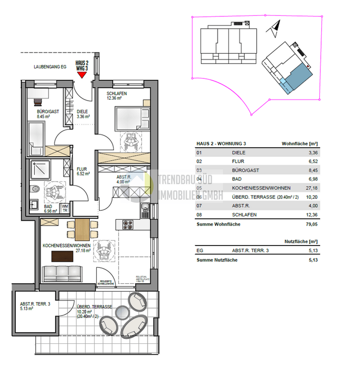 Thumbnail-Wohnung zum Kaufen in Mietingen 387.500,00 € 79.05 m²