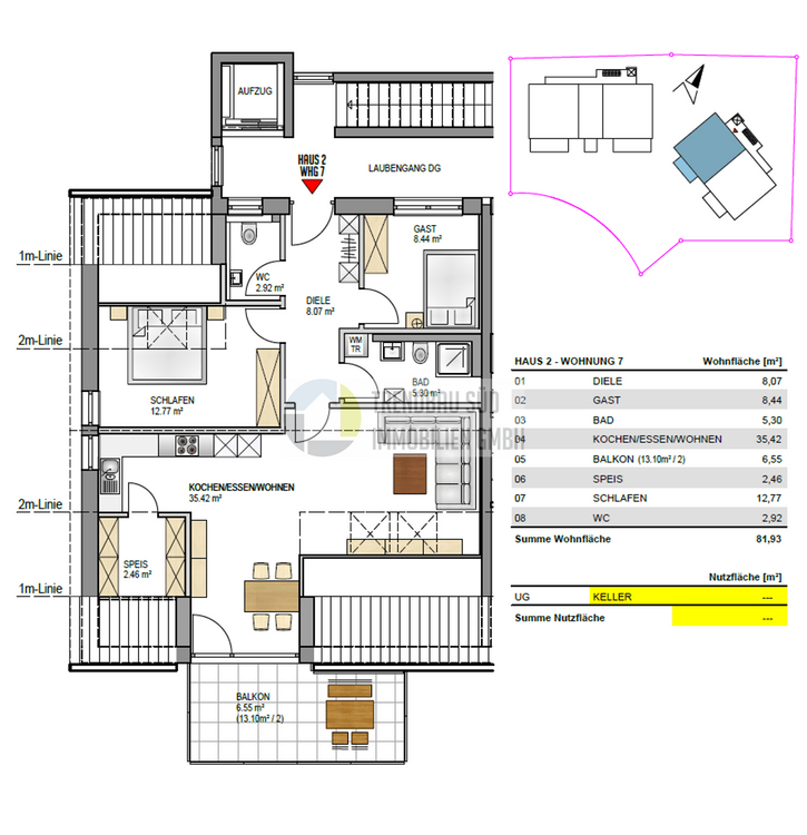 Thumbnail-Wohnung zum Kaufen in Mietingen 418.000,00 € 81.93 m²