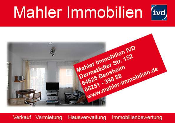 Thumbnail-Wohnung zum Mieten in Bensheim 460,00 € 39 m²