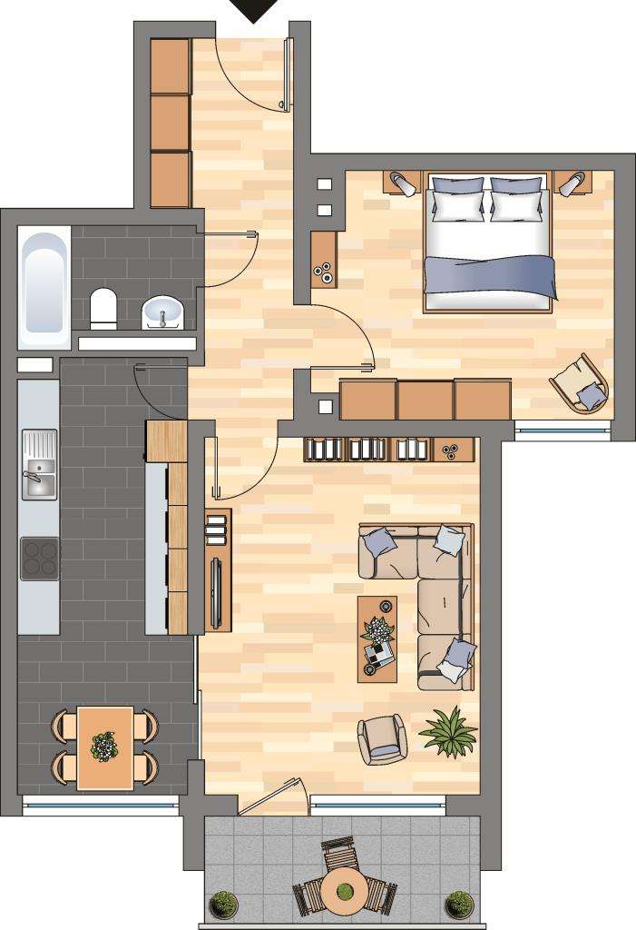 Thumbnail-Wohnung zum Mieten in Bellheim 589,00 € 61.8 m²