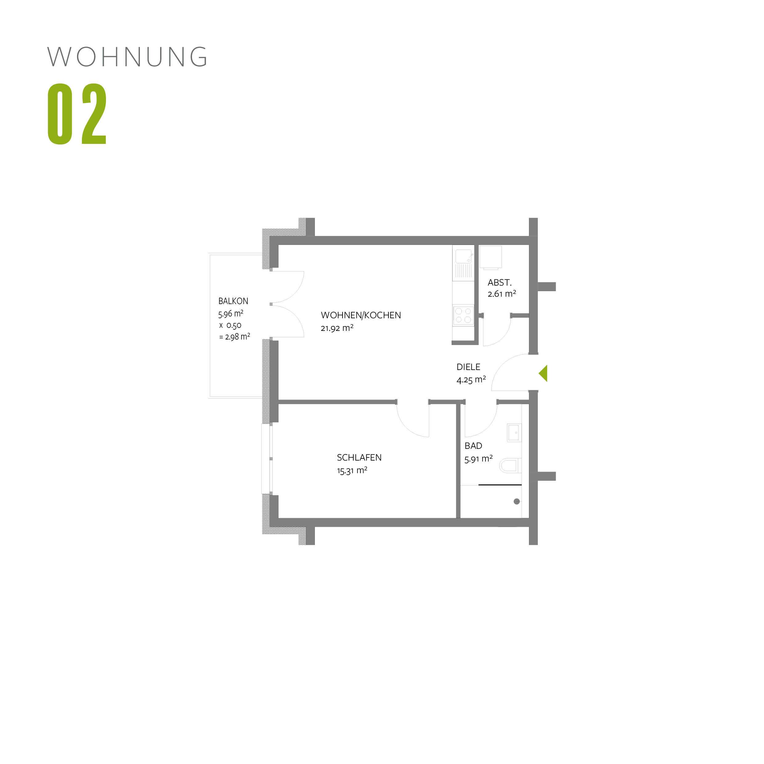 Thumbnail-Wohnung zum Kaufen in Trier 295.000,00 € 52.98 m²