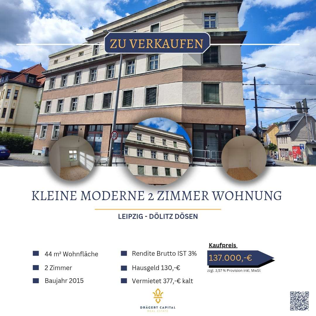 Thumbnail-Wohnung zum Kaufen in Leipzig Dölitz-Dösen 137.000,00 € 44 m²