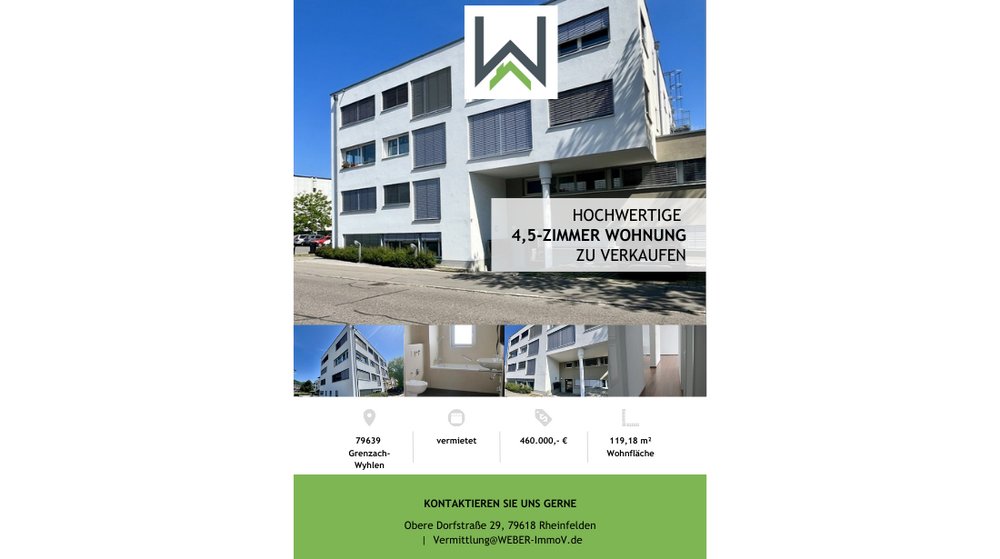Thumbnail-Wohnung zum Kaufen in Grenzach-Wyhlen 460.000,00 € 119.2 m²