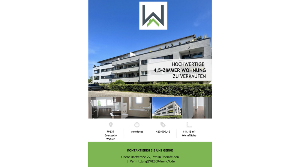 Thumbnail-Wohnung zum Kaufen in Grenzach-Wyhlen 420.000,00 € 111.2 m²