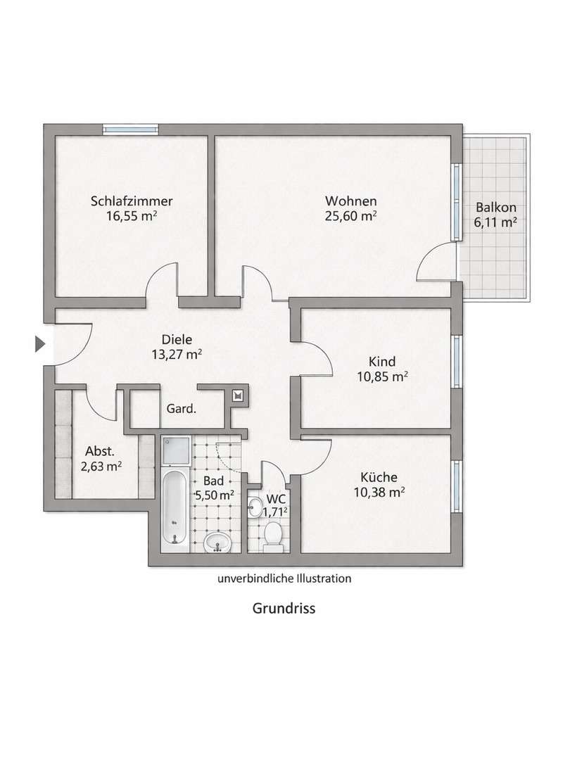 Thumbnail-Wohnung zum Mieten in Backnang 1.300,00 € 93 m²