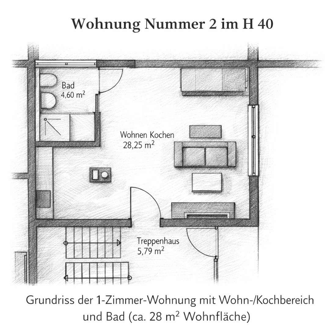Thumbnail-Wohnung zum Mieten in Schöntal Teilort Sindelorf 330,00 € 34 m²
