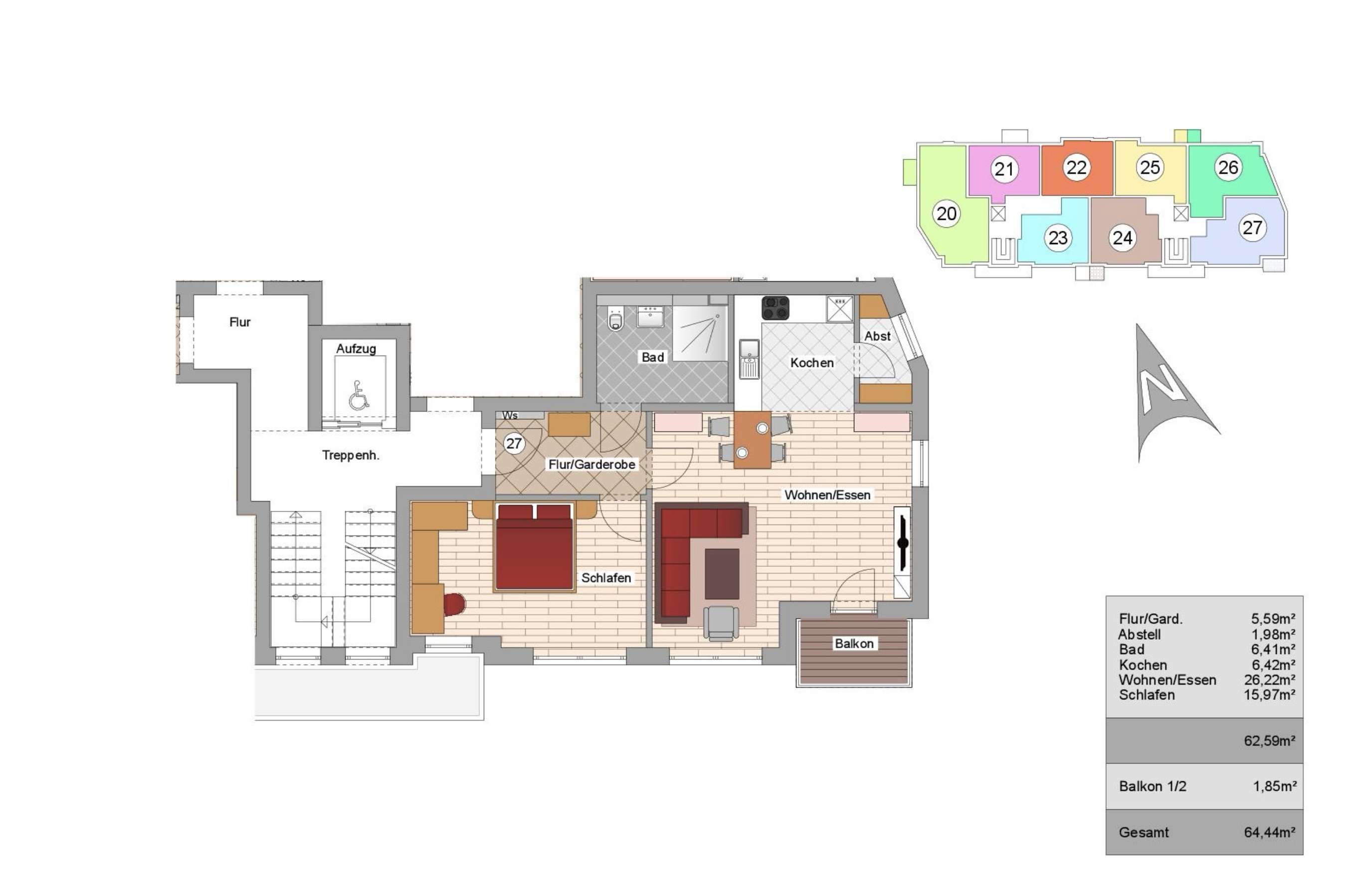 Thumbnail-Wohnung zum Kaufen in Höhenkirchen-Siegertsbrunn 563.500,00 € 60 m²
