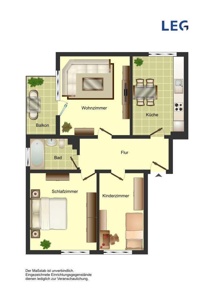 Thumbnail-Wohnung zum Mieten in Bergkamen 499,00 € 63 m²