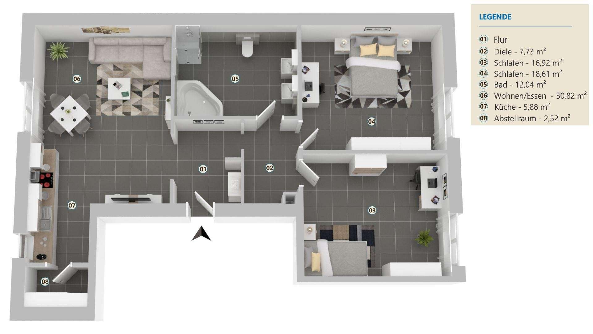 Thumbnail-Wohnung zum Mieten in kaiserslautern 860,00 € 88 m²