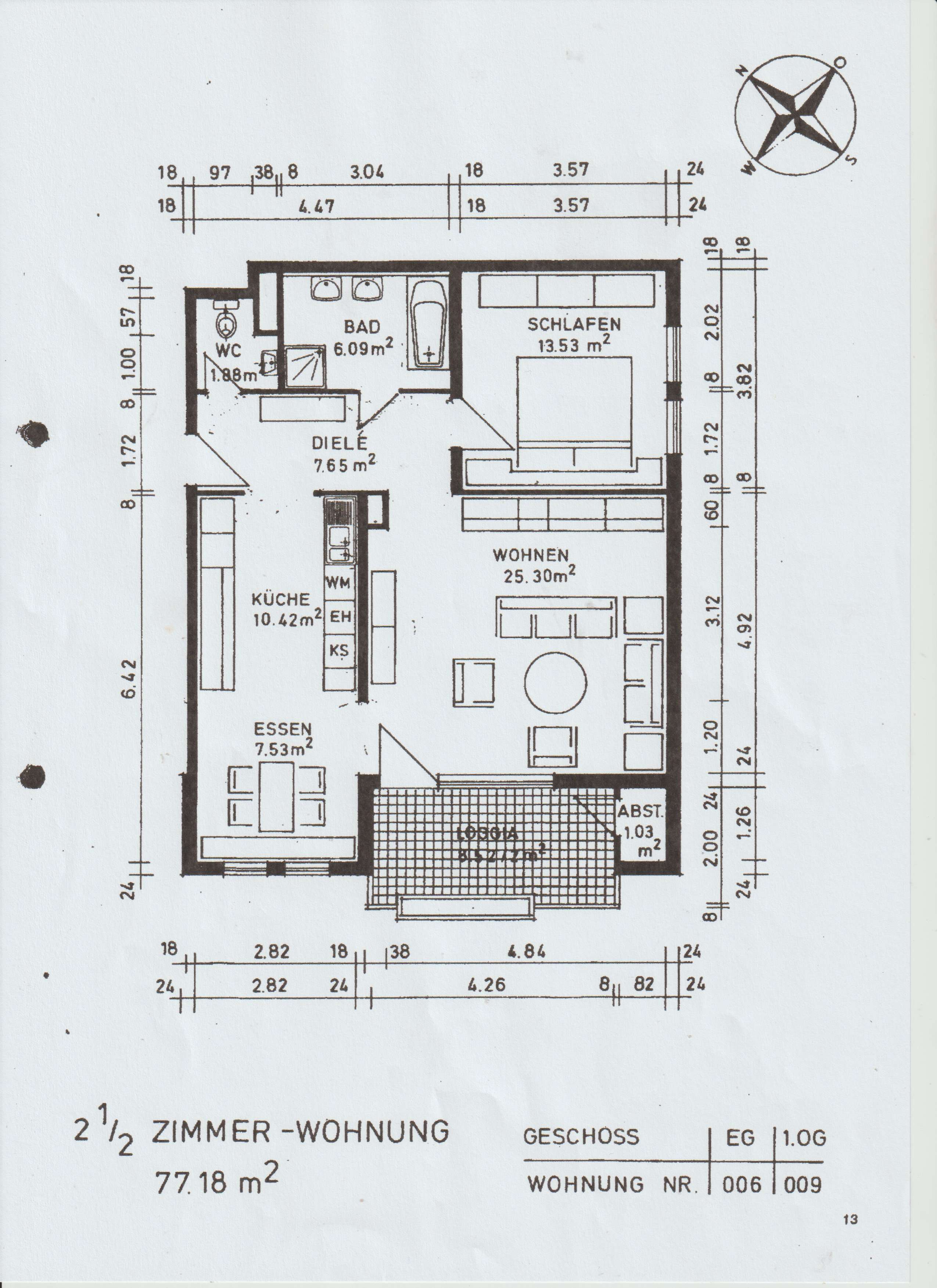 Thumbnail-Wohnung zum Mieten in Mannheim 1.200,00 € 77.18 m²