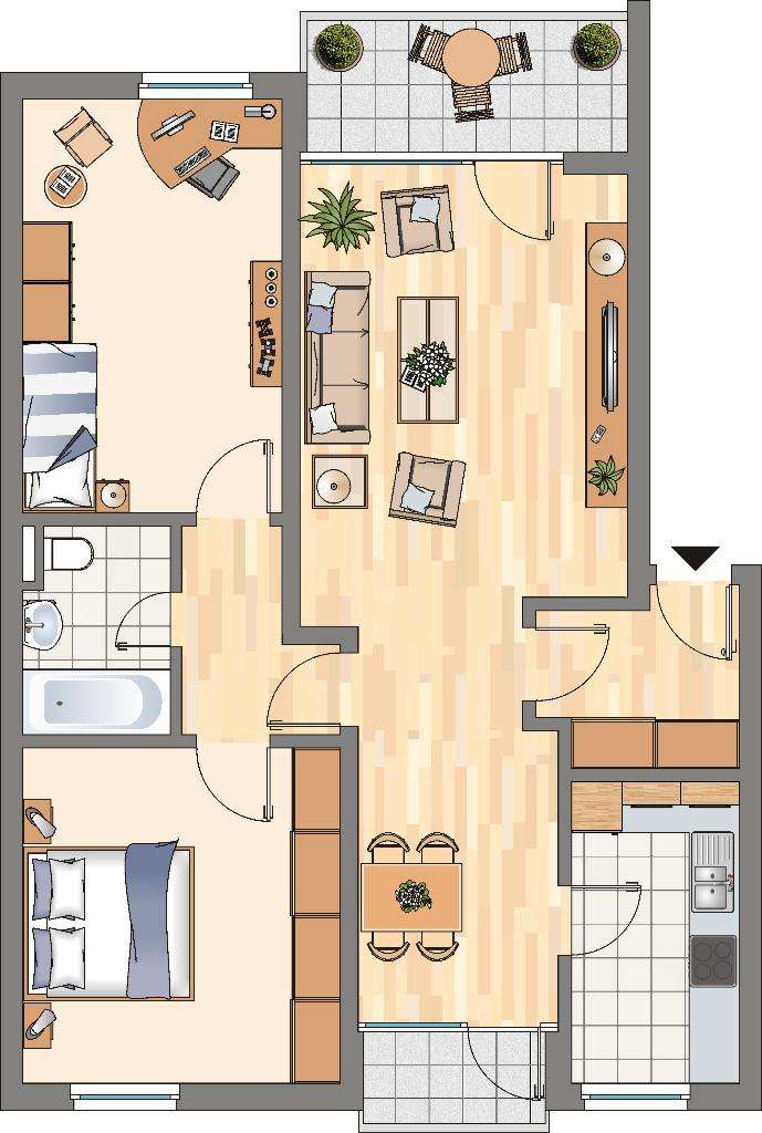 Thumbnail-Wohnung zum Mieten in Dortmund 588,00 € 72.9 m²
