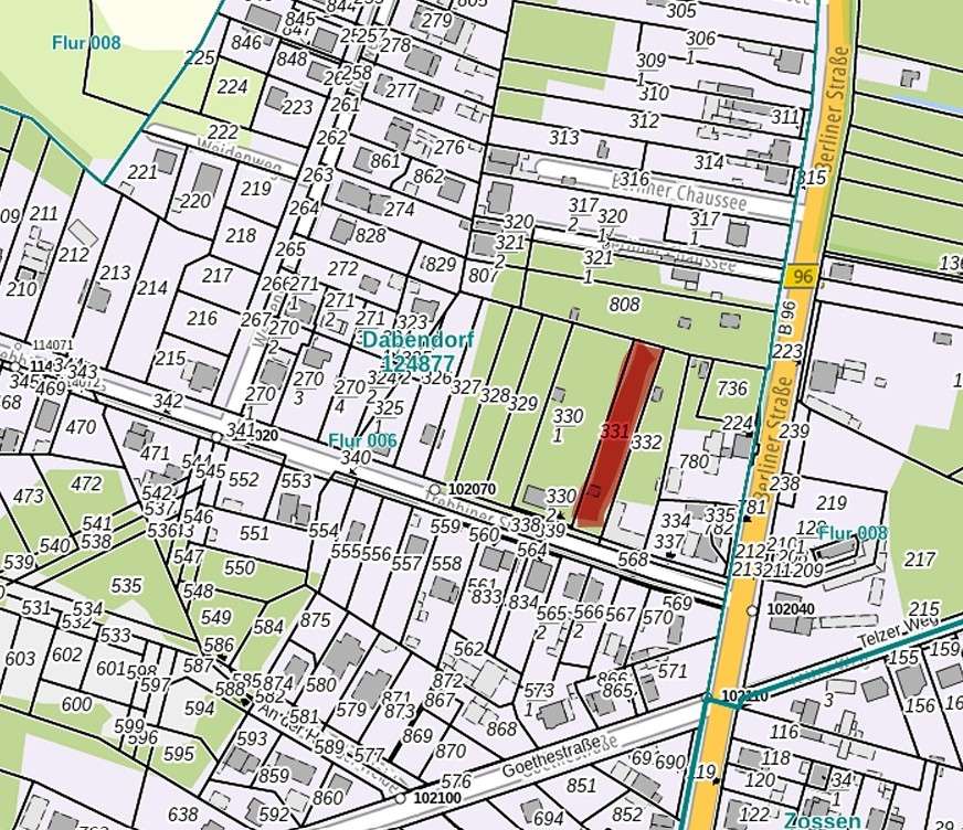 Thumbnail-Grundstück zu verkaufen in Zossen 160.000,00 € 1435 m²