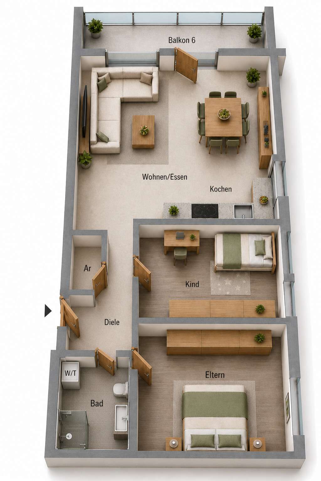 Thumbnail-Wohnung zum Kaufen in Isselburg 296.500,00 € 78.18 m²