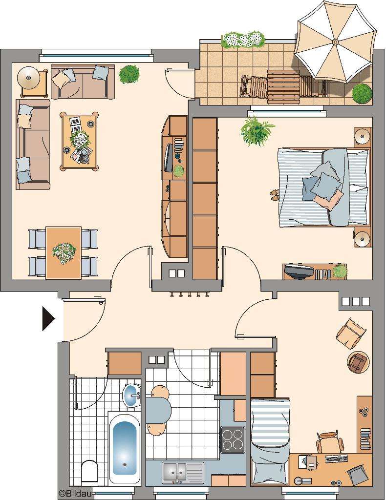 Thumbnail-Wohnung zum Mieten in Remscheid 494,00 € 64.86 m²