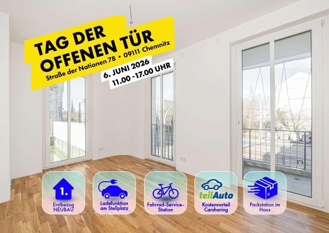 Thumbnail-Wohnung zum Mieten in Chemnitz 480,00 € 40.33 m²
