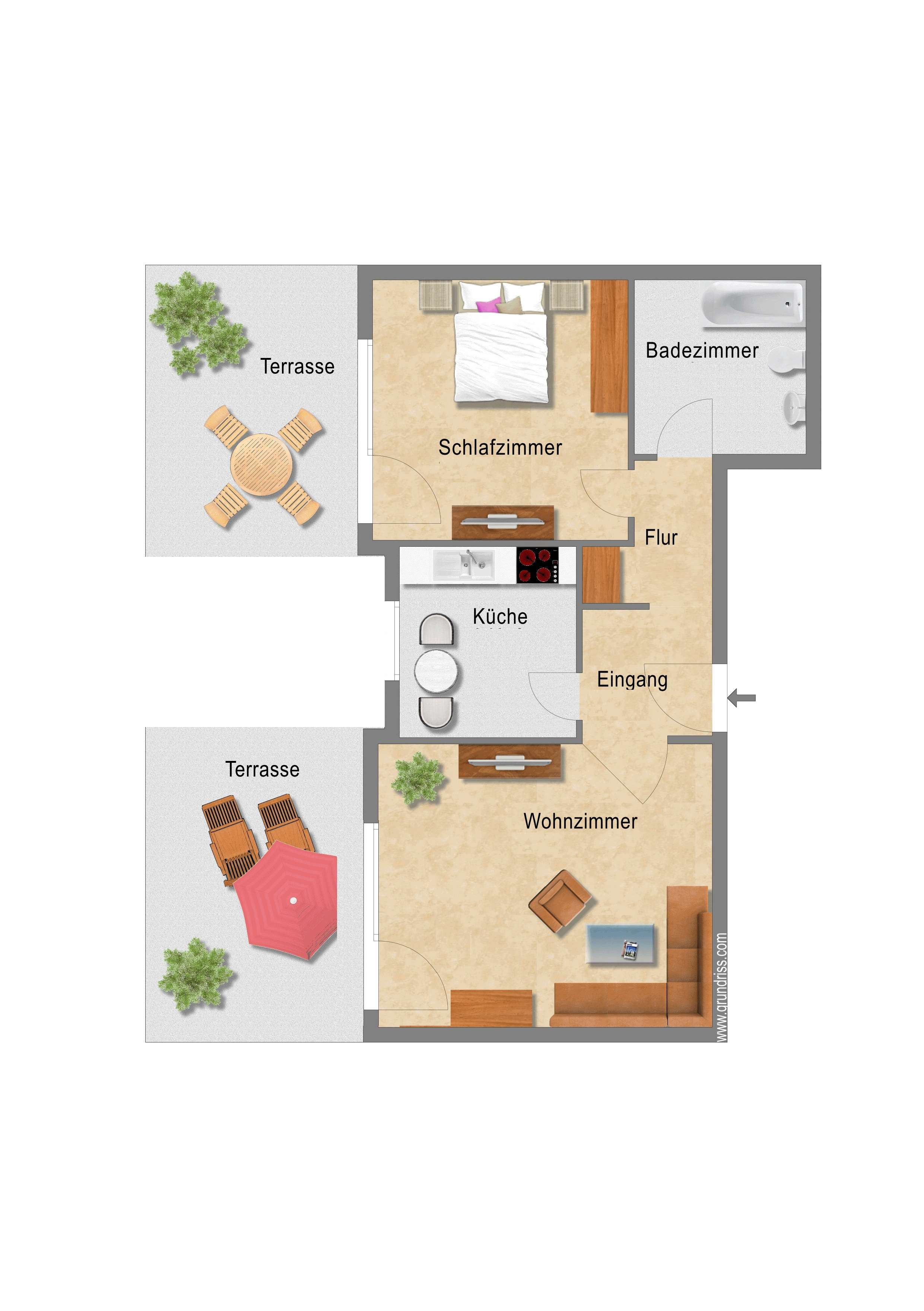Thumbnail-Wohnung zum Mieten in Essen 305,80 € 64.04 m²