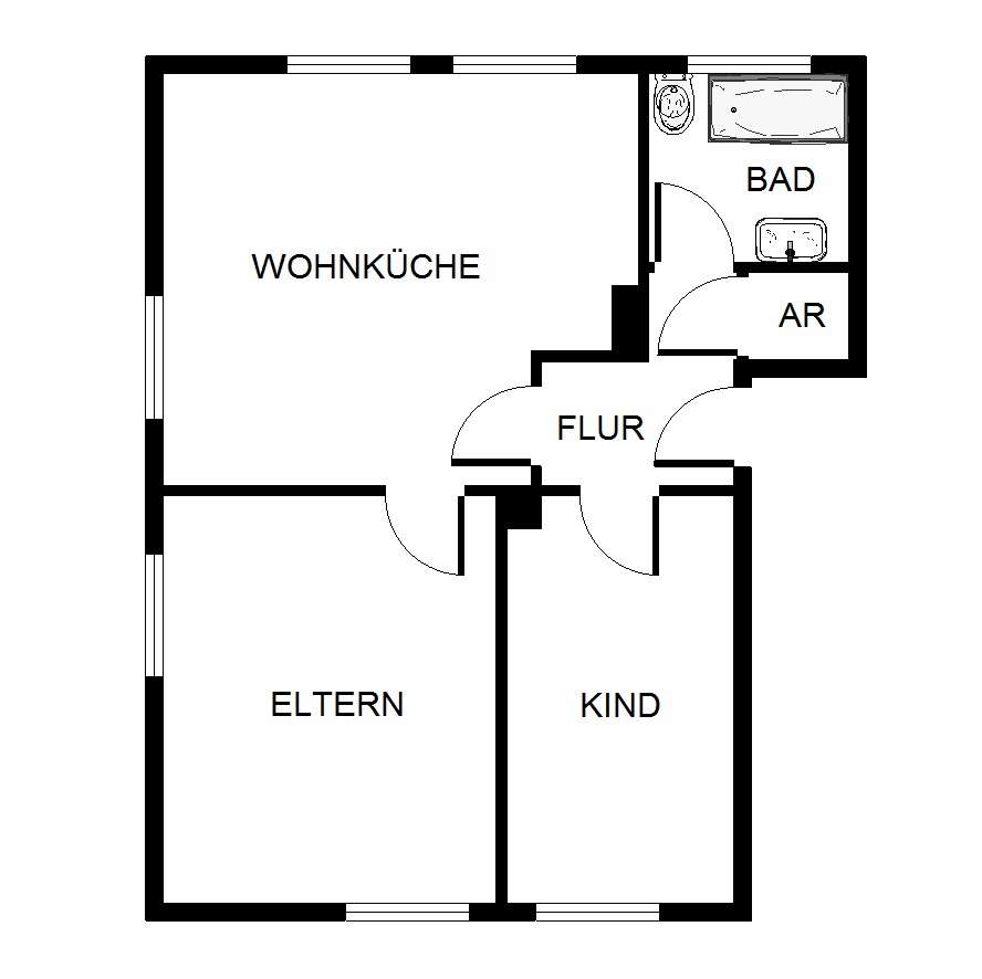 Thumbnail-Wohnung zum Mieten in Gelsenkirchen 319,00 € 50.11 m²