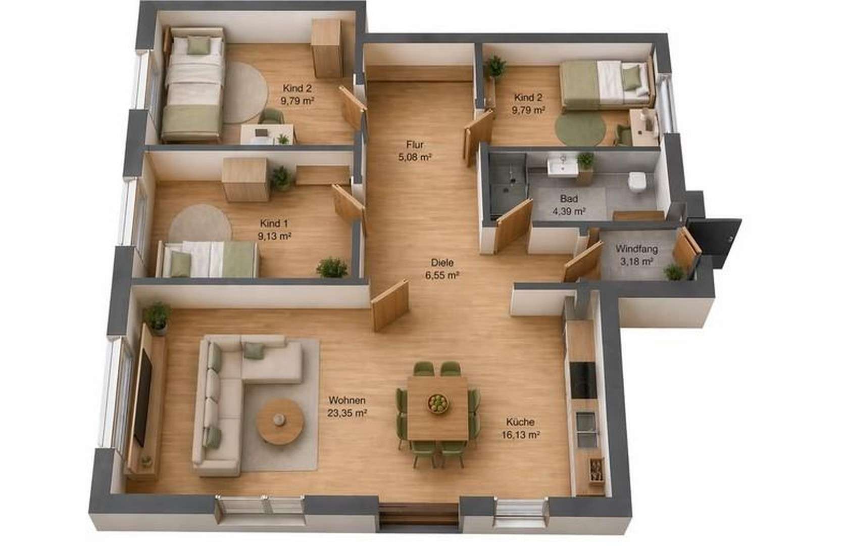 Thumbnail-Wohnung zum Mieten in Ahnatal-Weimar 1.100,00 € 100 m²