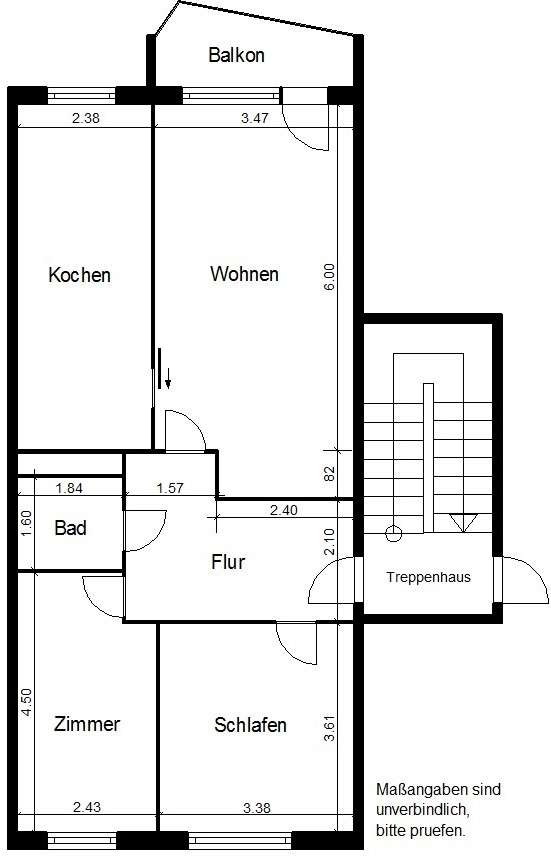 Thumbnail-Wohnung zum Mieten in Nordhausen 496,00 € 71.91 m²