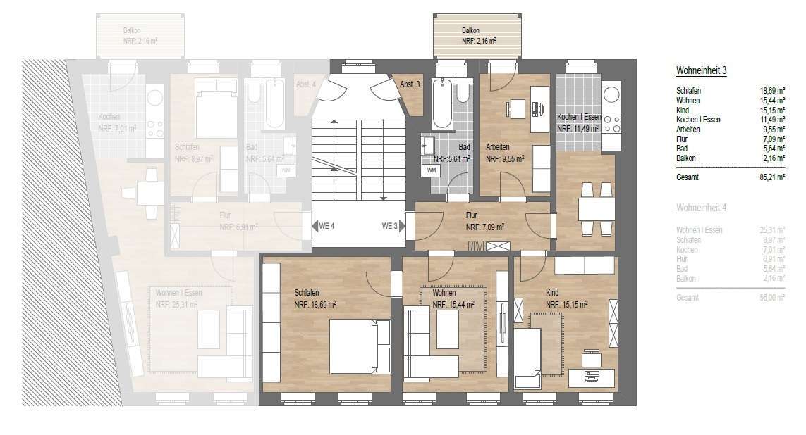 Thumbnail-Wohnung zum Kaufen in Leipzig 221.200,00 € 85.21 m²