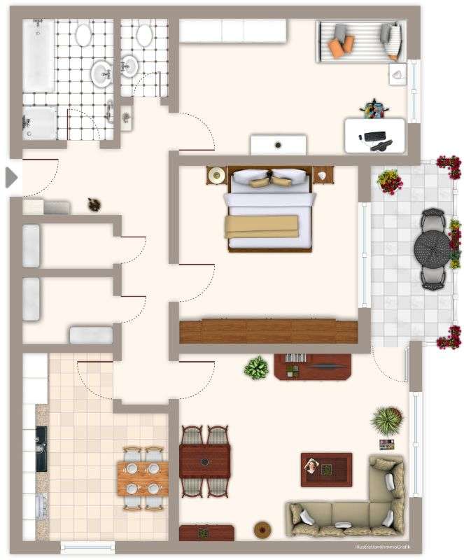 Thumbnail-Wohnung zum Mieten in Mönchengladbach 769,00 € 84.52 m²