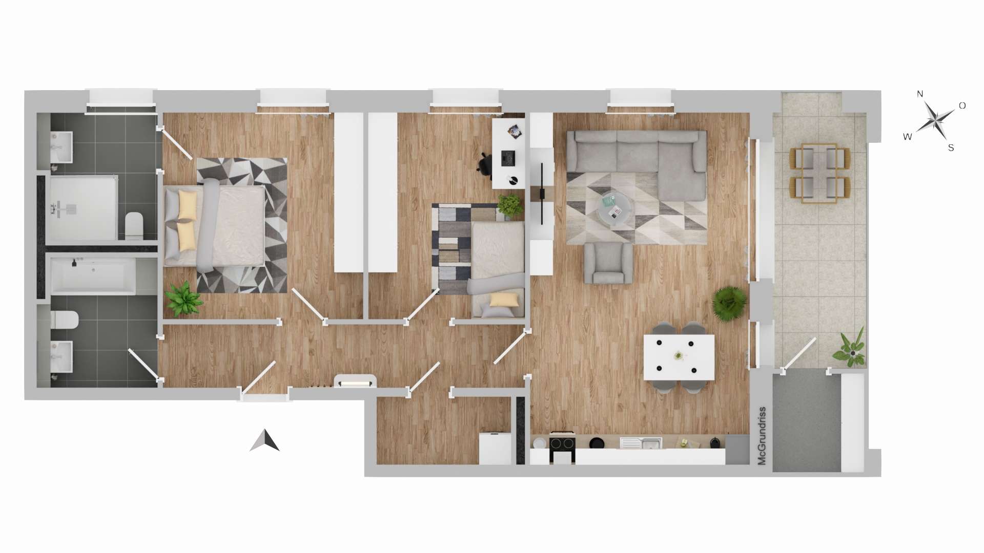 Thumbnail-Wohnung zum Mieten in Dormagen 1.075,00 € 82.66 m²