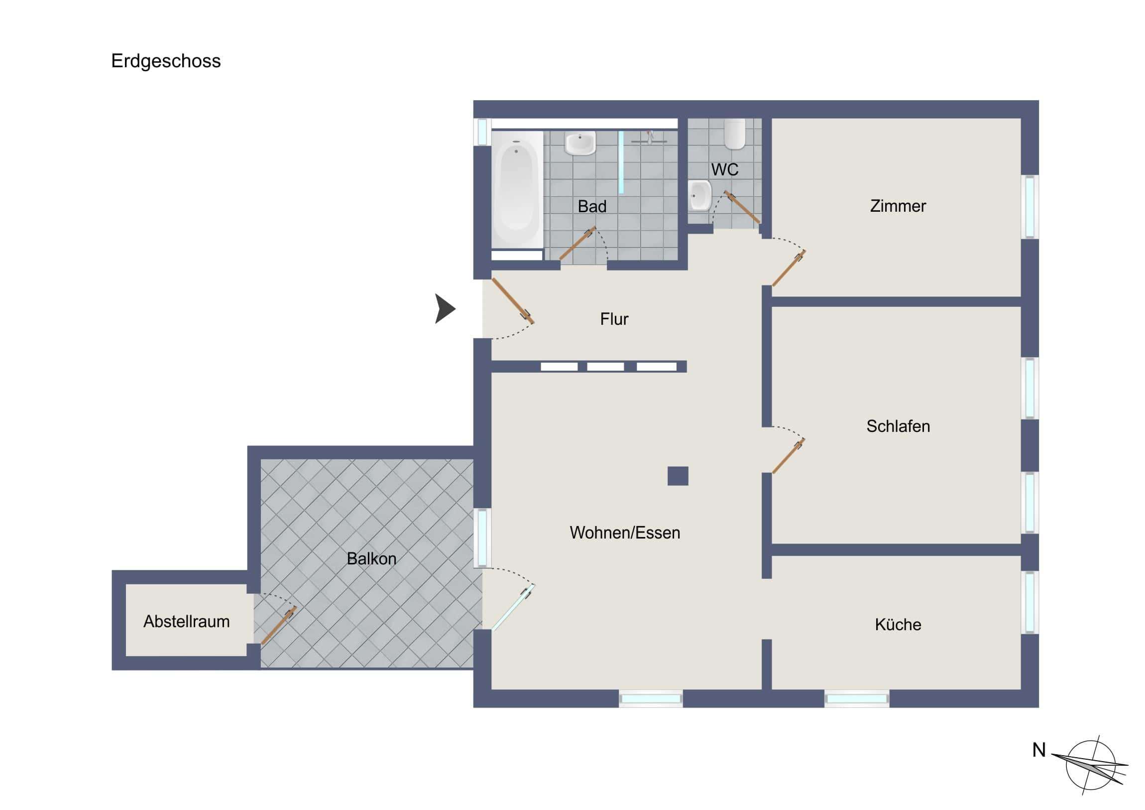 Thumbnail-Wohnung zum Kaufen in Waiblingen 425.000,00 € 73.79 m²