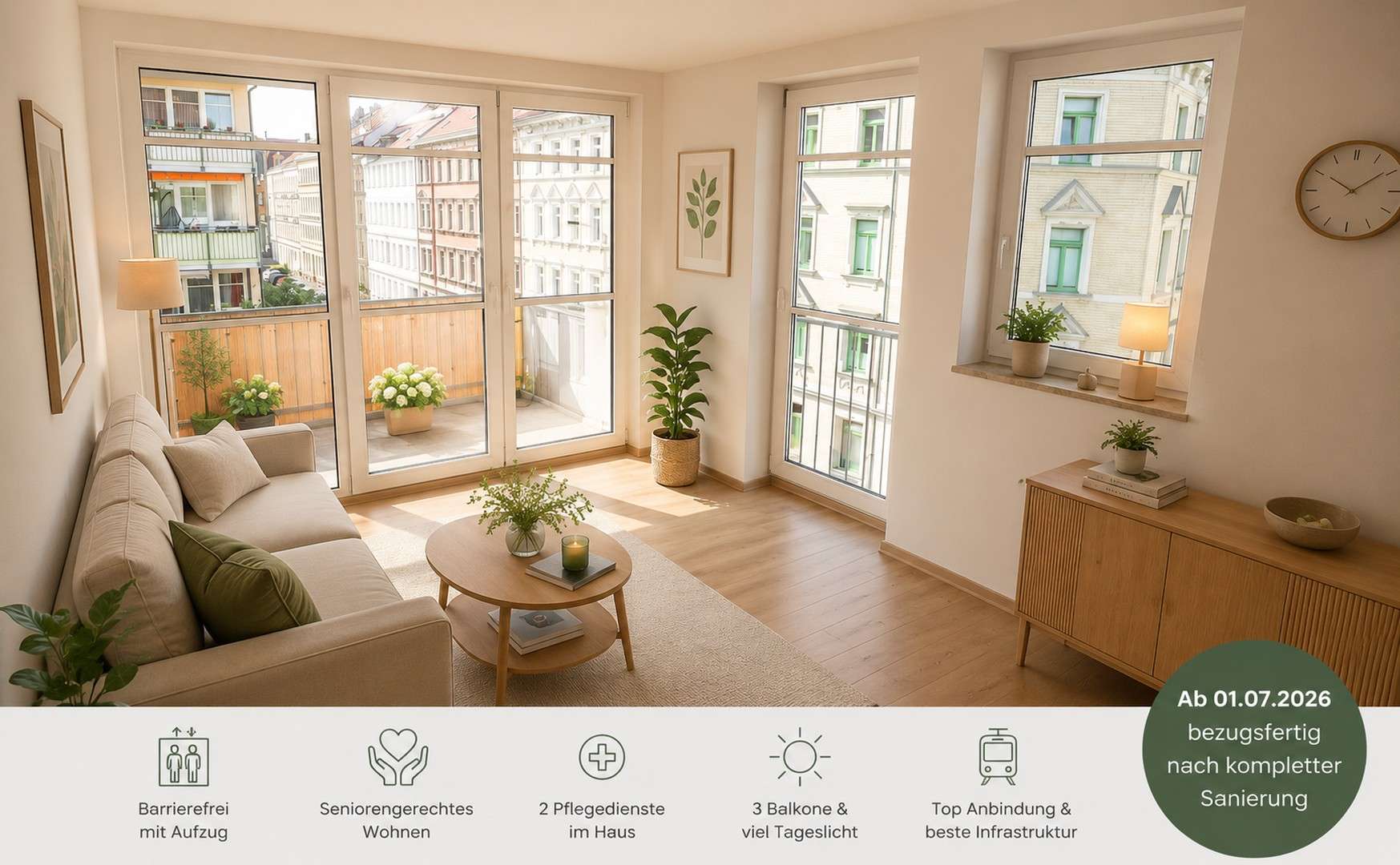 Thumbnail-Wohnung zum Mieten in Leipzig 1.100,00 € 68.72 m²