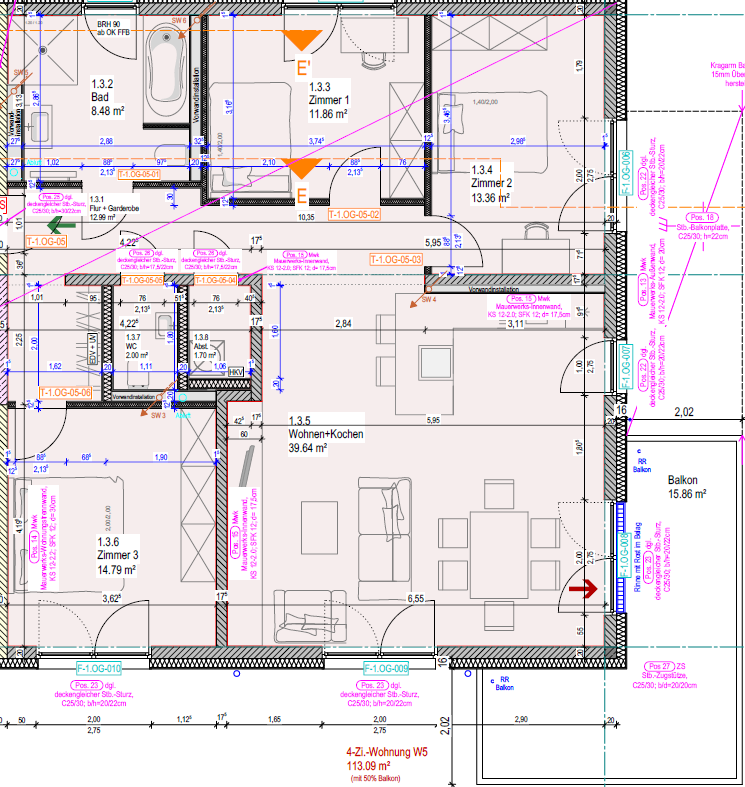 Thumbnail-Wohnung zum Mieten in Lahnau 1.300,00 € 112.75 m²