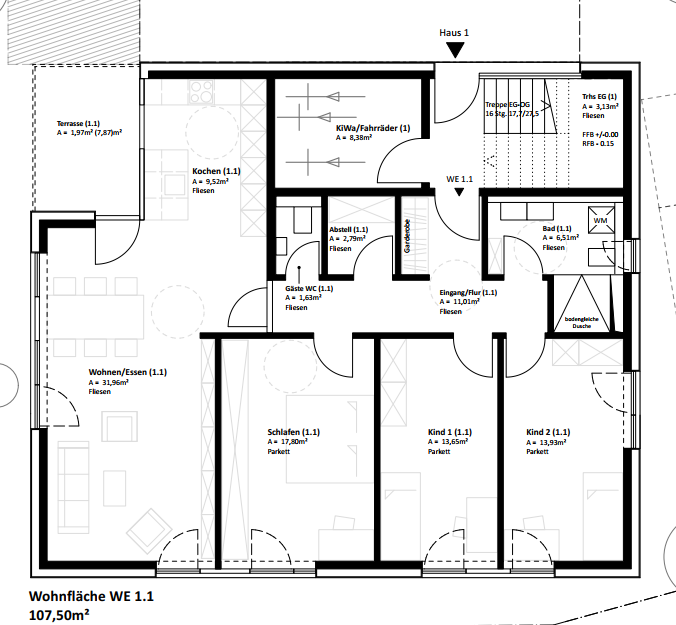 Thumbnail-Wohnung zum Mieten in Neckarsulm 1.467,38 € 107.5 m²