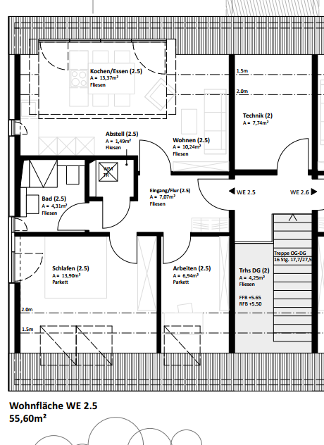 Thumbnail-Wohnung zum Mieten in Neckarsulm-Obereisesheim 758,94 € 55.6 m²