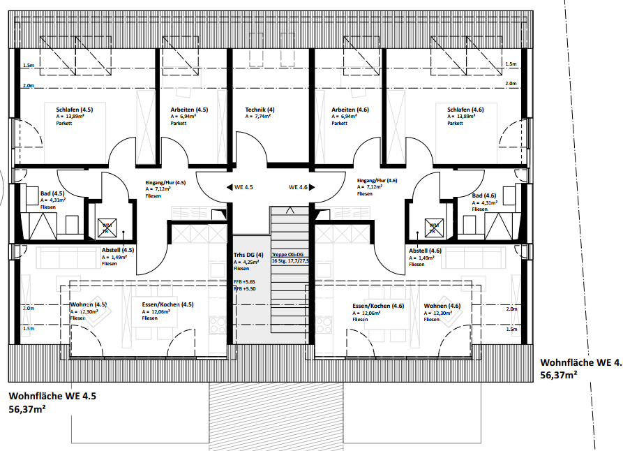 Thumbnail-Wohnung zum Mieten in Neckarsulm-Obereisesheim 769,45 € 56.37 m²