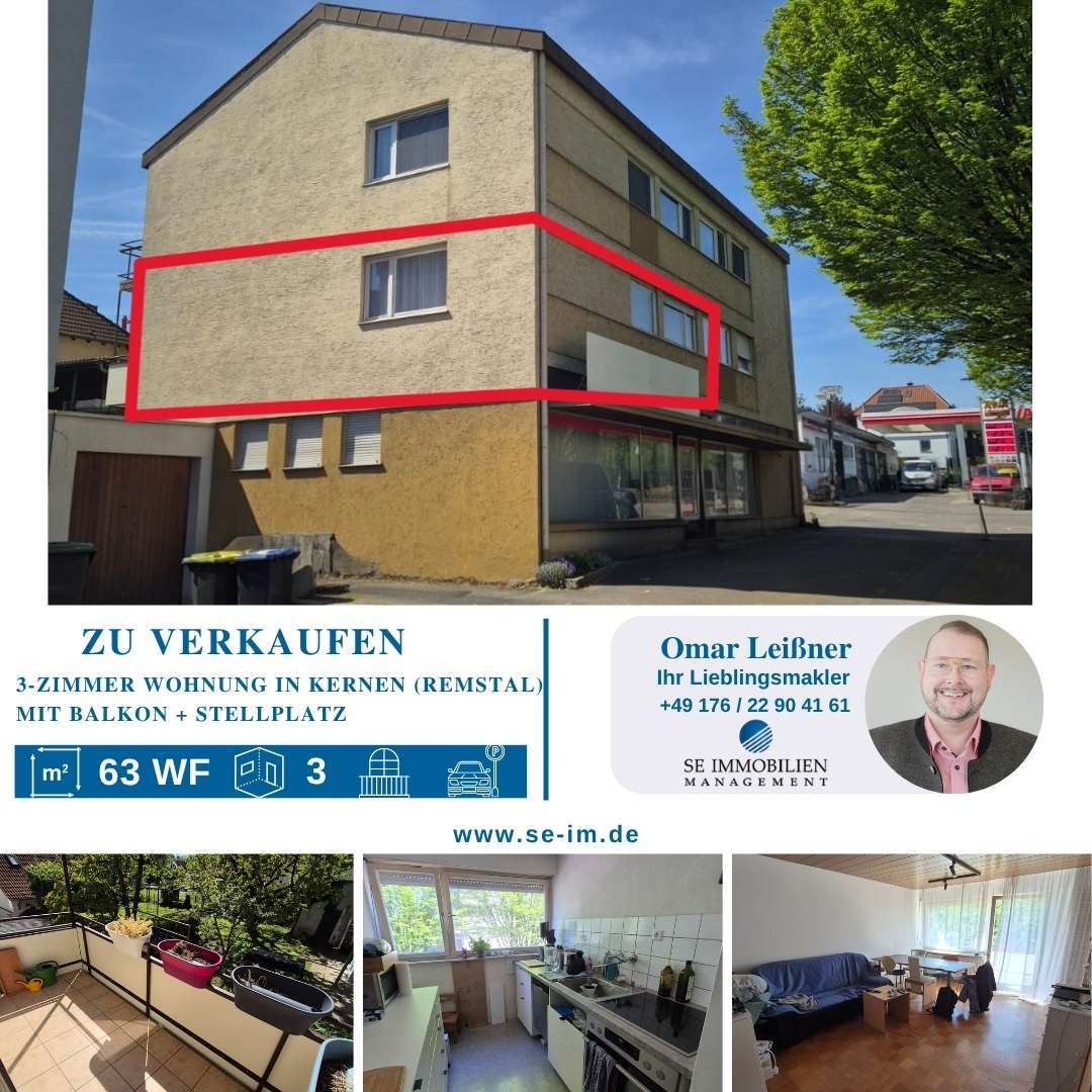 Thumbnail-Wohnung zum Kaufen in Kernen im Remstal 209.000,00 € 63 m²