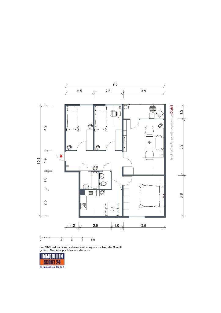 Thumbnail-Wohnung zum Mieten in Kreuztal 476,31 € 87.31 m²