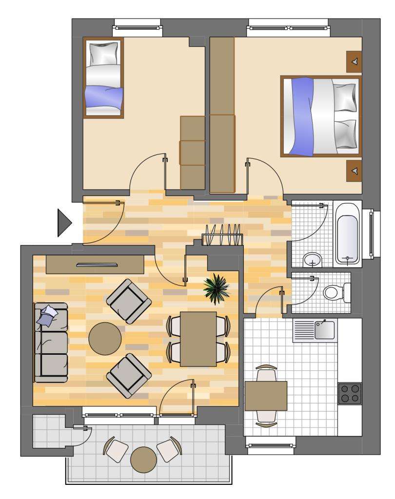 Thumbnail-Wohnung zum Mieten in Siegen 299,00 € 68 m²