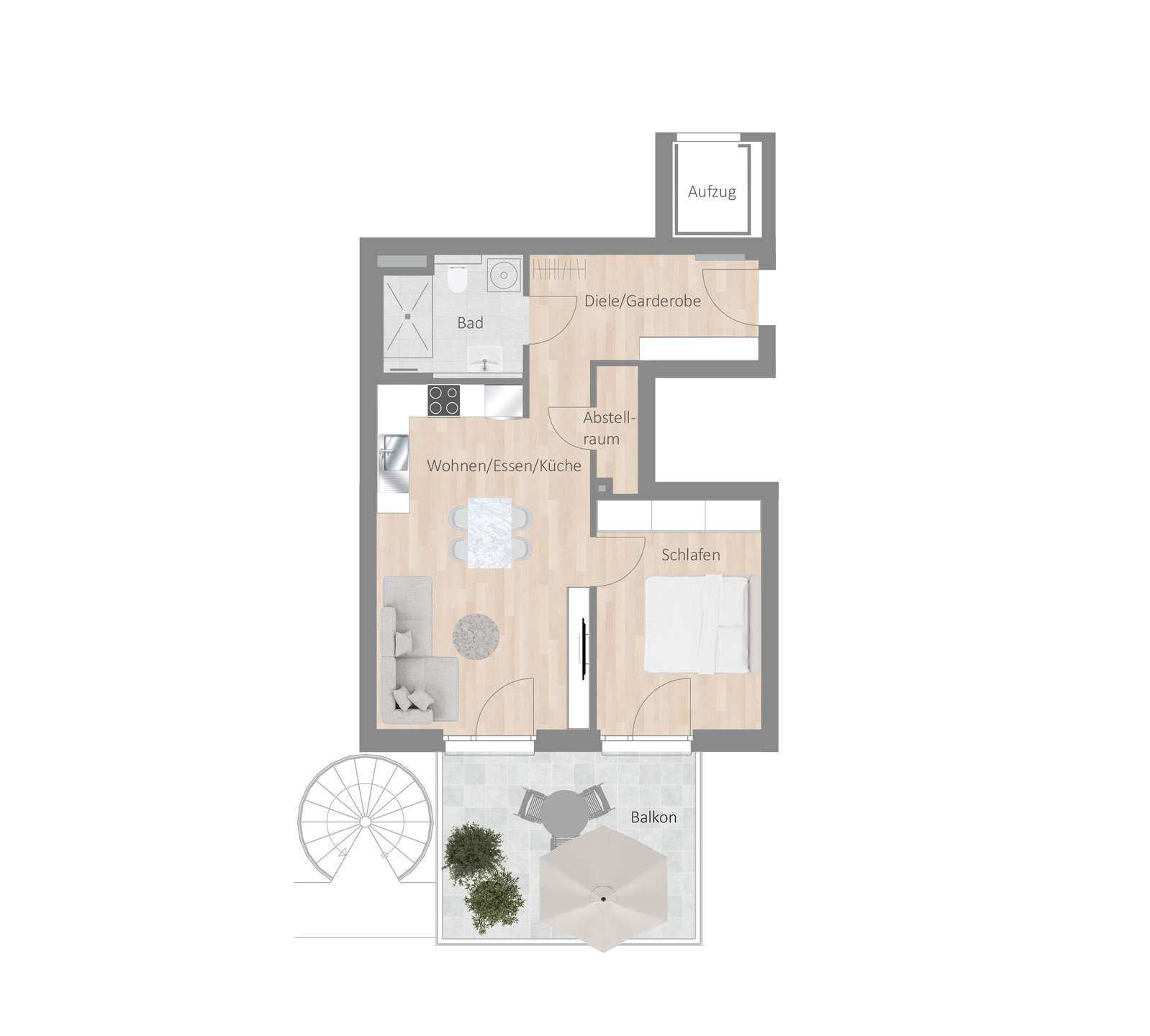 Thumbnail-Wohnung zum Mieten in Besigheim 1.140,00 € 59.84 m²