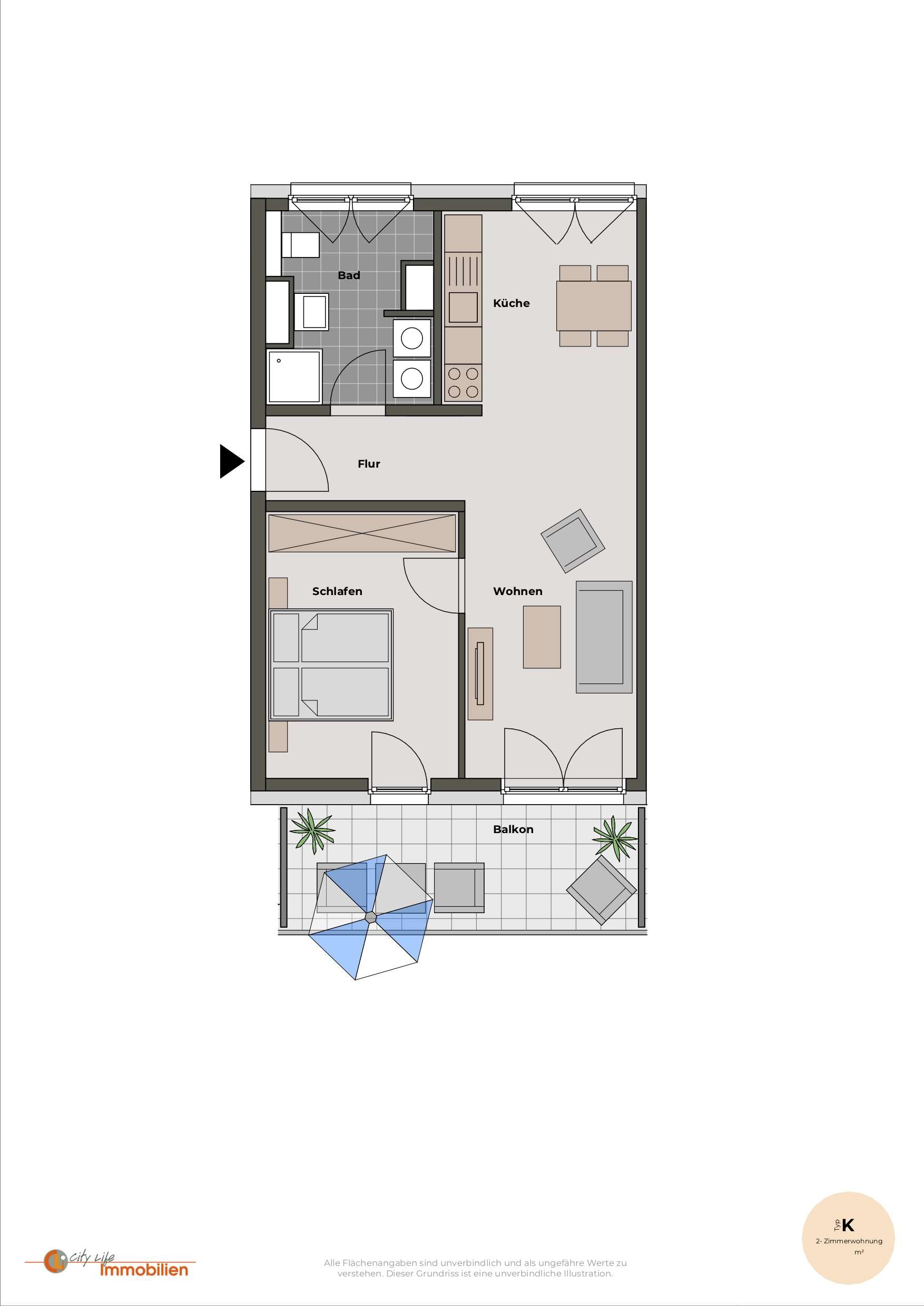 Thumbnail-Wohnung zum Mieten in Langen 890,00 € 57 m²