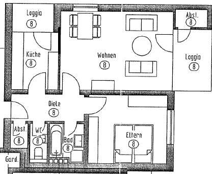 Thumbnail-Wohnung zum Mieten in Bocholt 590,00 € 60 m²