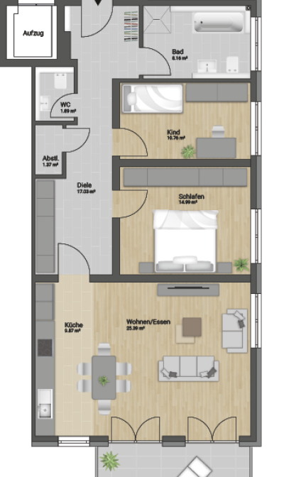 Thumbnail-Wohnung zum Mieten in Neustadt 1.190,00 € 97 m²