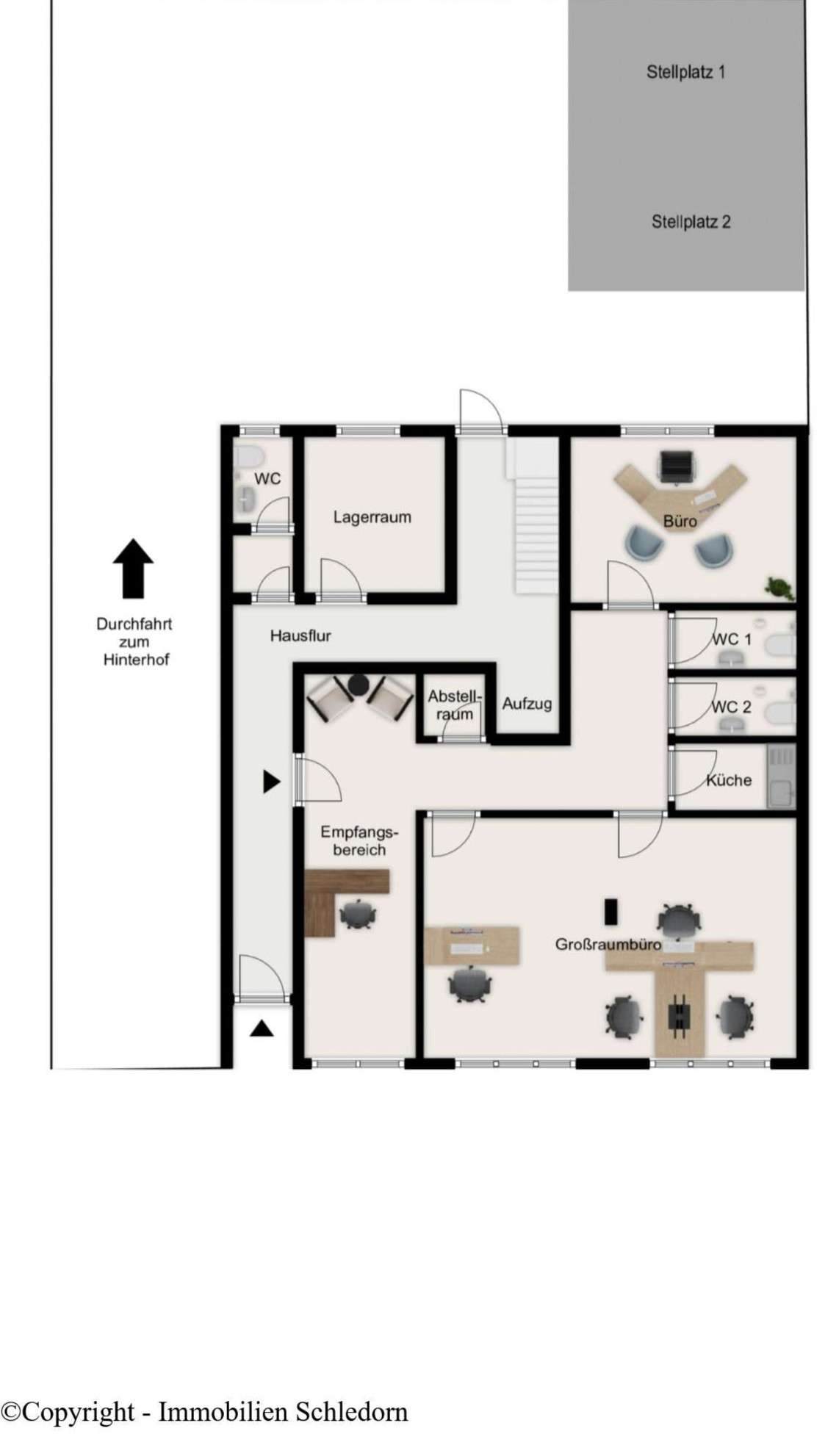 Thumbnail-Büro in Oberhausen 500,00 € 95 m²