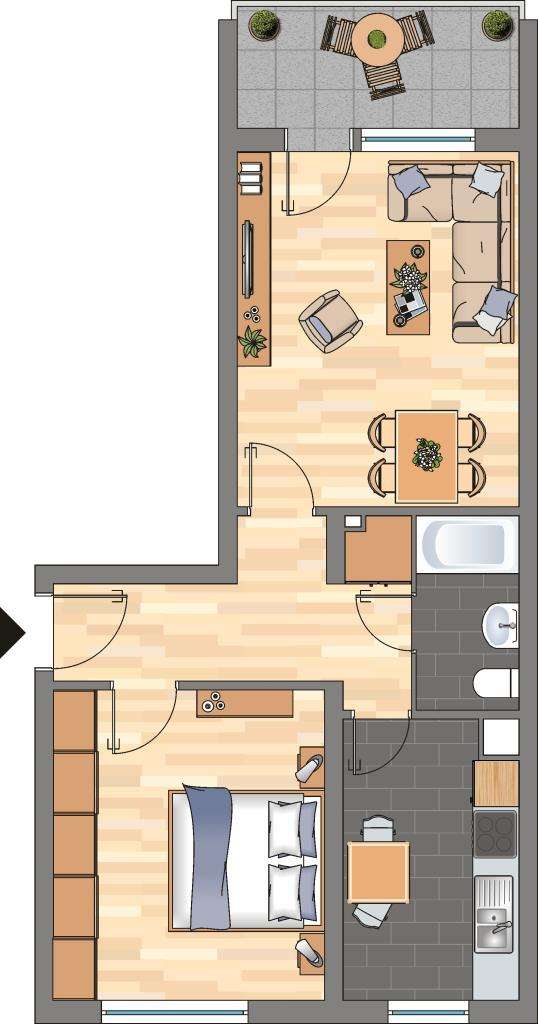 Thumbnail-Wohnung zum Mieten in Sinzig 509,00 € 51.15 m²