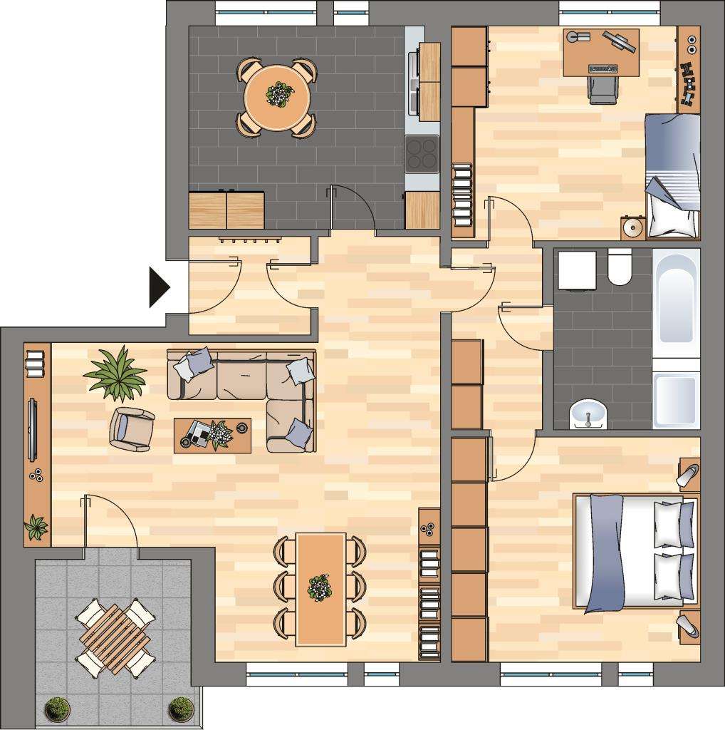 Thumbnail-Wohnung zum Mieten in Wilhelmshaven 559,00 € 86.65 m²