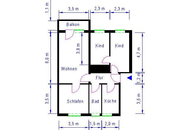 Thumbnail-Wohnung zum Mieten in Magdeburg 420,72 € 70.12 m²
