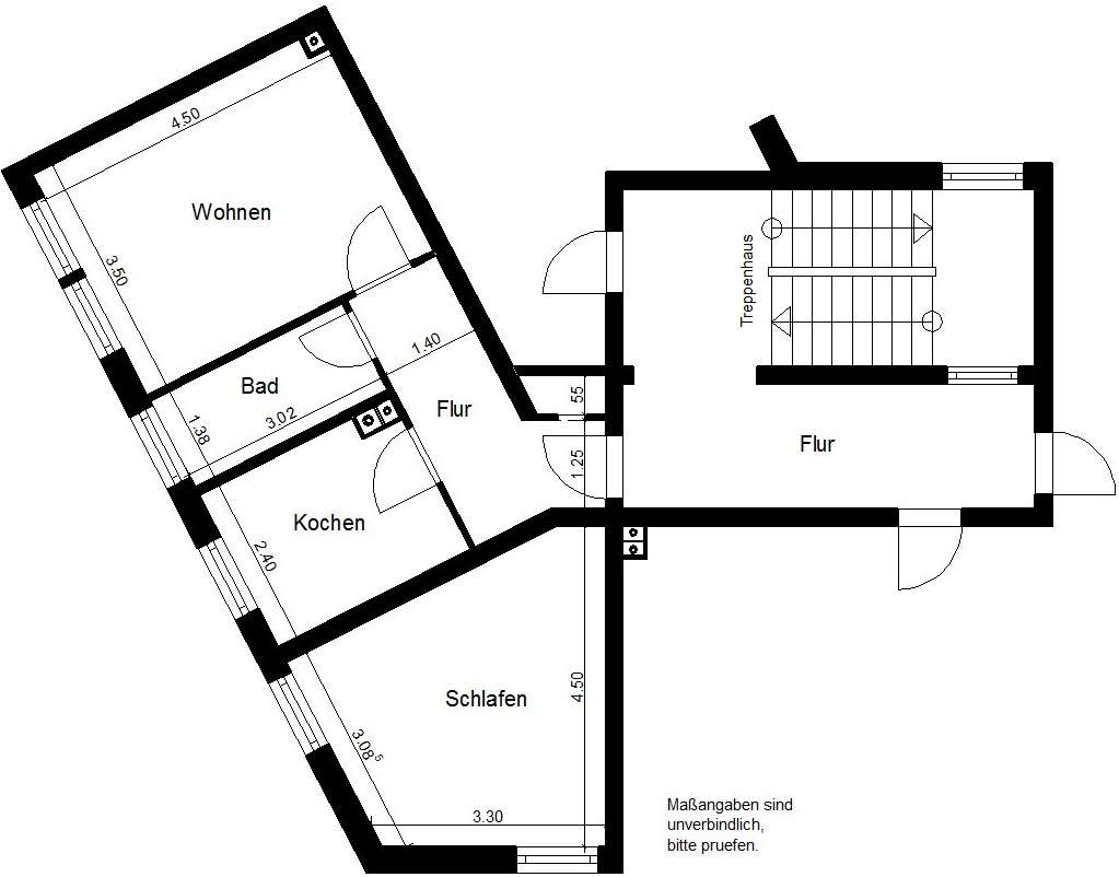 Thumbnail-Wohnung zum Mieten in Nordhausen 328,00 € 48.96 m²